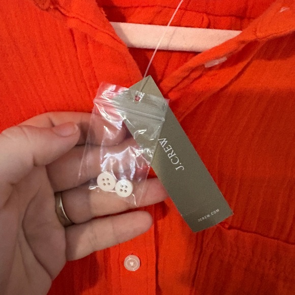 J.Crew Vibrant Orange Classic Shirt - NWT - Picture 4 of 7